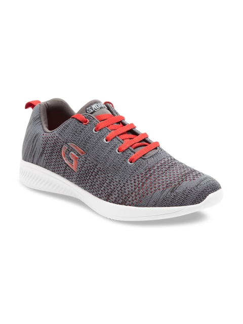 

Ganuchi Men Grey Mesh Running Shoes