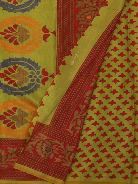 

Pothys Green Woven Design Poly Georgette Saree