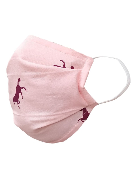 

nestroots Unisex Printed 2-Ply Reusable Cloth Mask, Pink
