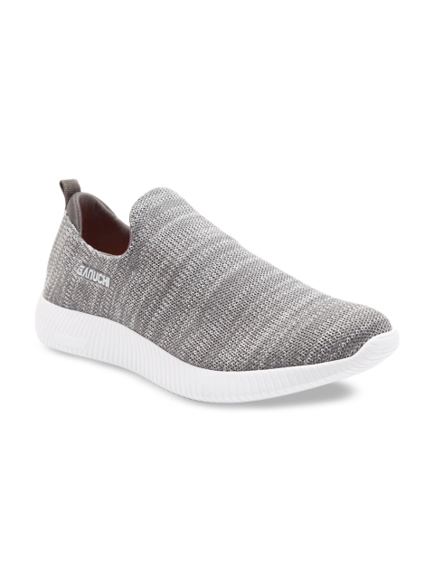 

Ganuchi Men Grey Mesh Running Shoes