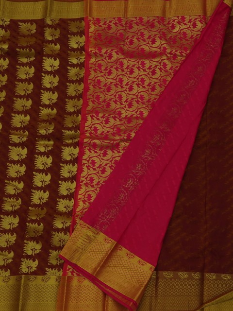 

Pothys Brown & Pink Art Silk Woven Design Saree