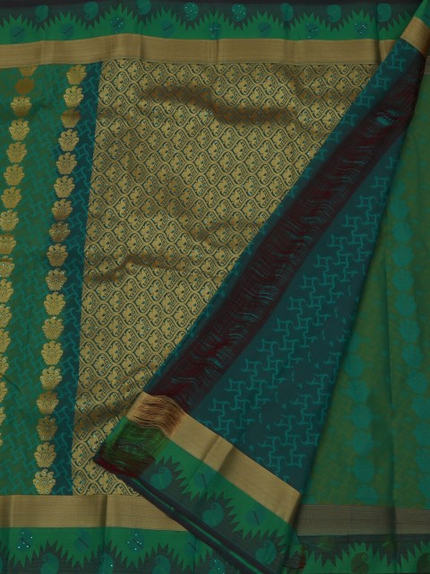 

Pothys Green & Blue Art Silk Woven Design Saree
