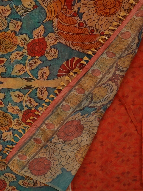 

Pothys Red & Beige Jute Silk Woven Design Saree