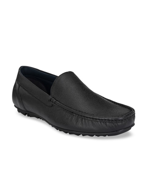 

Rodolfo Darrell Men Black Leather Loafers