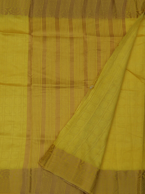 

Pothys Yellow Woven Design Jute Silk Saree
