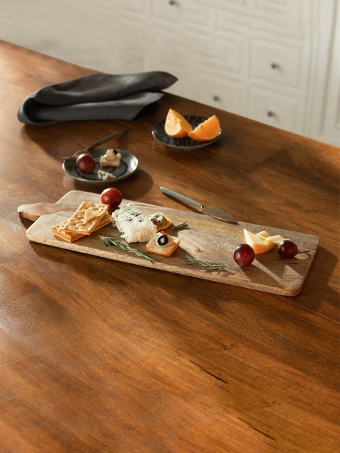 

ellementry Brown Solid Wood Mango Cheese Natural Chopping Board