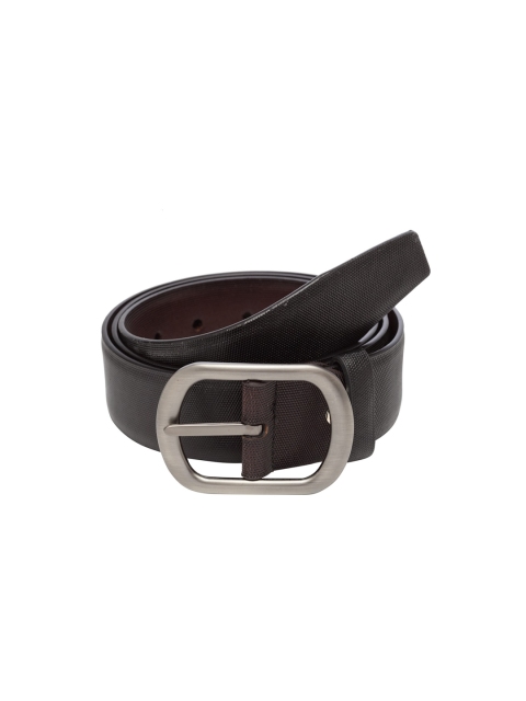 

Apsis Men Black & Brown Textured Reversible Leather Belt