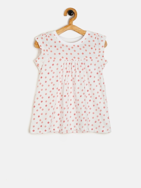 

Aomi Girls White Printed Top