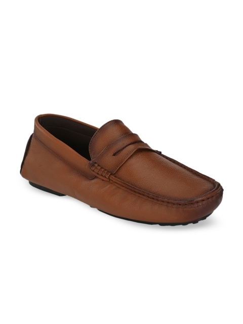 

Rodolfo Darrell Men Tan Brown Leather Driving Shoes