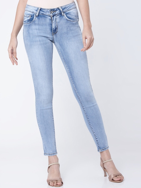 

Deal Jeans Women Blue Skinny Fit Mid-Rise Clean Look Jeans