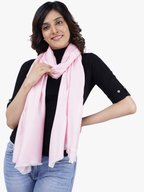 

Scarves & Glitters Women Pink Solid Stole