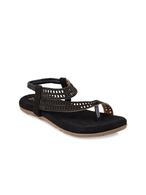 

ZAVO Women Black Solid One Toe Flats
