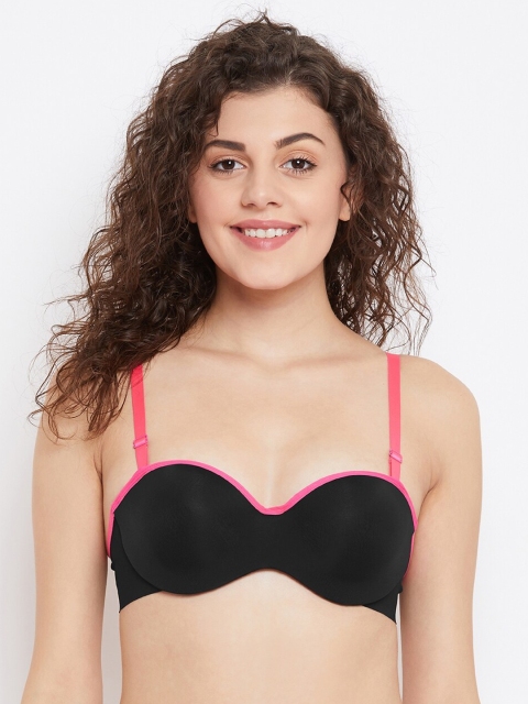 

SECRETS BY ZEROKAATA Black Solid Underwired Lightly Padded Everyday Bra SZBLK938-1