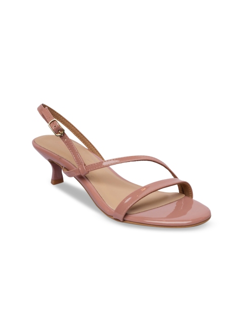 

Inc 5 Women Peach-Coloured Solid Kitten Heels