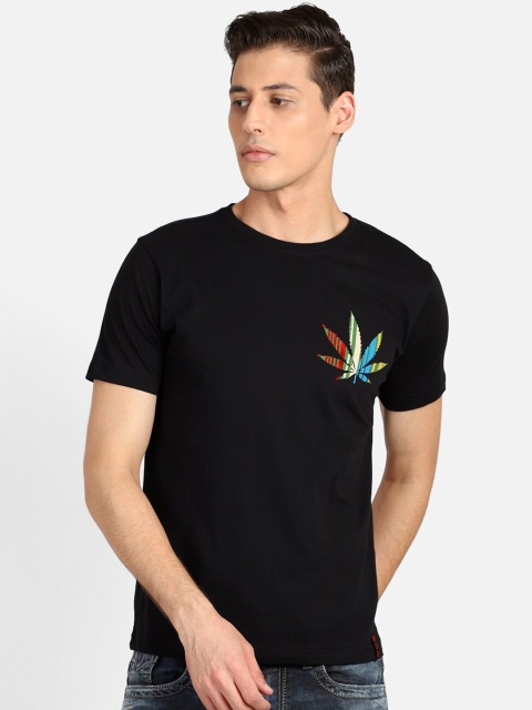 

PUNK Men Black Printed Round Neck T-shirt