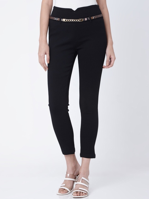 

Deal Jeans Women Black Slim Fit Solid Regular Trousers