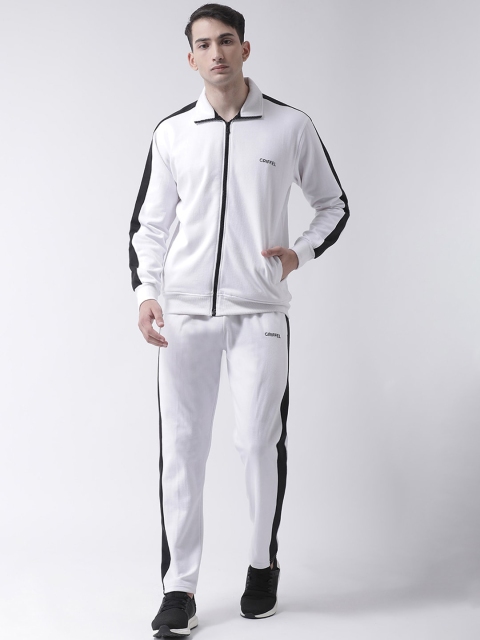 

GRIFFEL Men White Solid Tracksuit