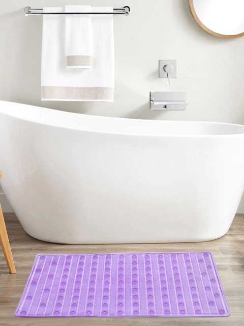 

Clasiko Purple Textured Anti-Skid Floor Mat with Suction Cups