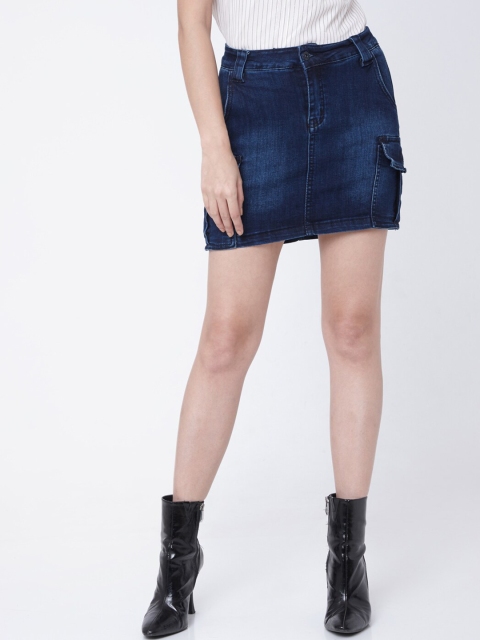 

Deal Jeans Women Blue Solid Denim Mini Skirt