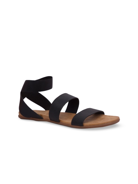 

Inc 5 Women Black Solid Synthetic Suede Open Toe Flats