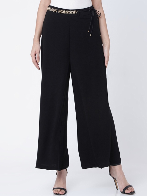 

Deal Jeans Women Black Solid Straight Palazzos