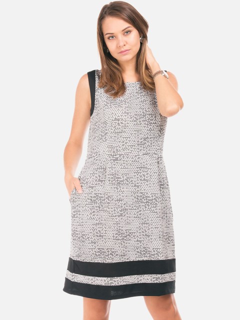 

Cherokee Women Black Printed A-Line Dress