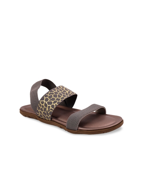 

ZAVO Women Grey Embellished Open Toe Flats