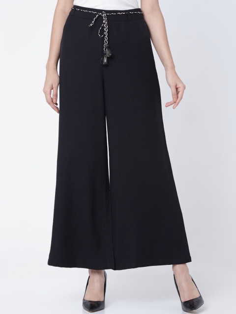 

Deal Jeans Women Black Solid Wide Leg Palazzos