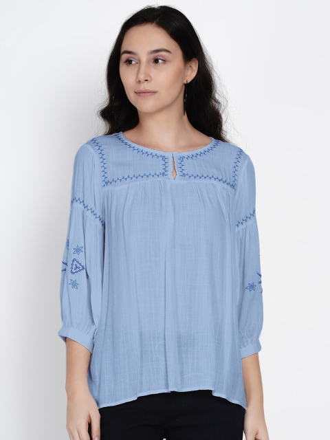 

Deal Jeans Women Blue Solid Top