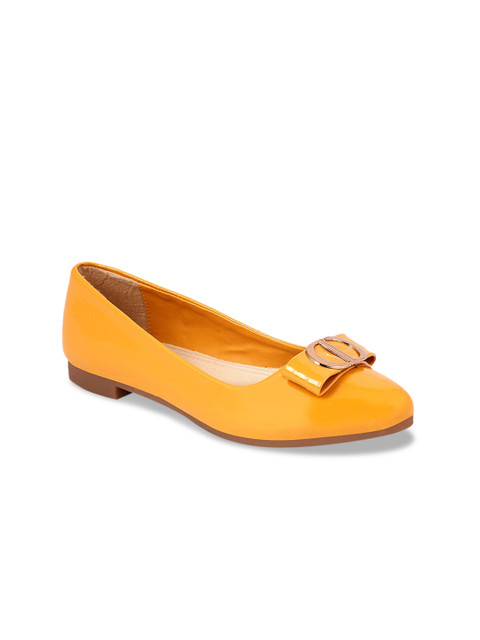 

ZAVO Women Yellow Solid Ballerinas