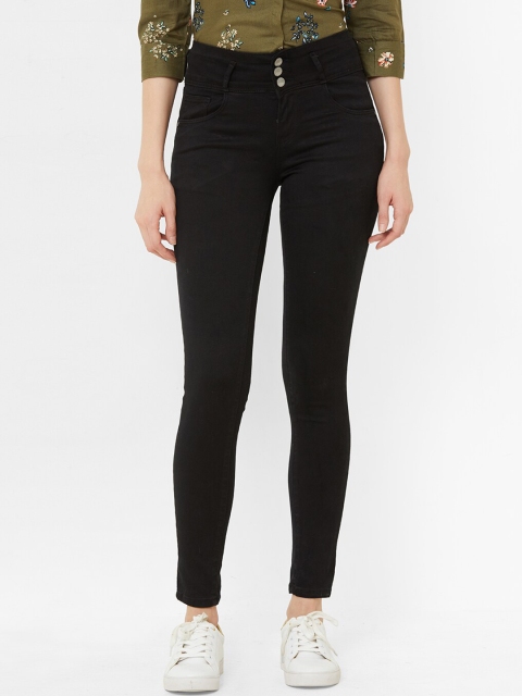 

Kraus Jeans Women Black Skinny Fit High-Rise Clean Look Jeans