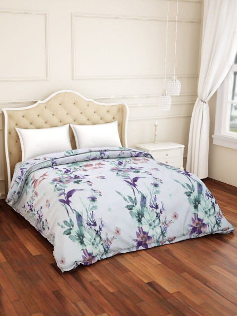 

Welspun Green & Blue Floral AC Room 150 GSM Double Bed Dohar