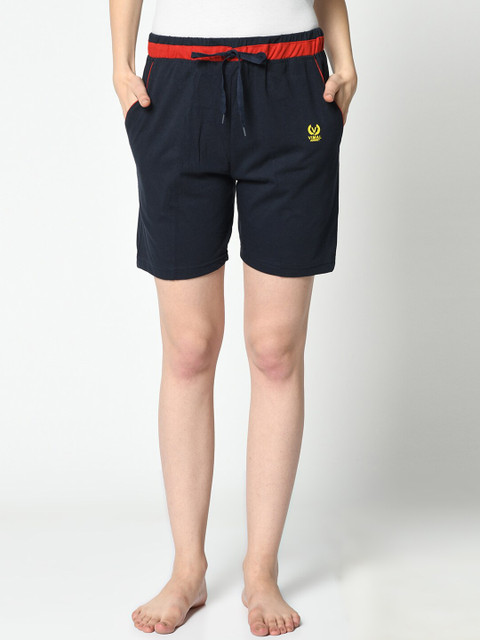 

VIMAL JONNEY Women Blue Solid Lounge Shorts