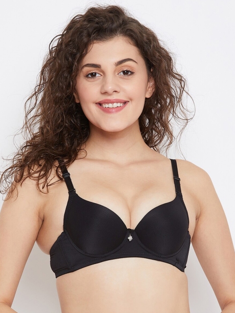 

SECRETS BY ZEROKAATA Black Solid Underwired Lightly Padded Everyday Bra SZBLK7102