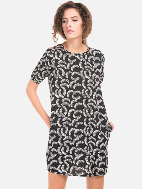 

Cherokee Women Black Printed Sheath Dress