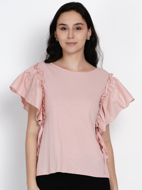 

Deal Jeans Women Peach-Coloured Solid Top