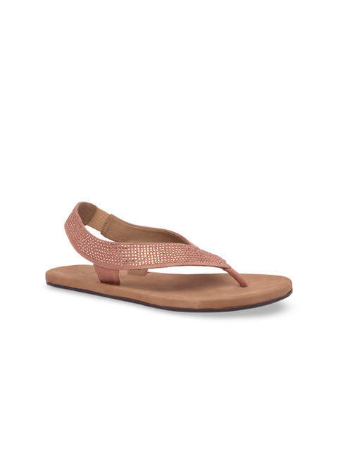 

Inc 5 Women Pink Solid Mesh Open Toe Flats