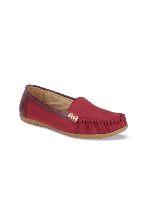 

TRASE Women Maroon Suede Loafers