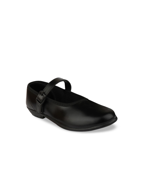 

Rex Girls Black Solid School Shoes