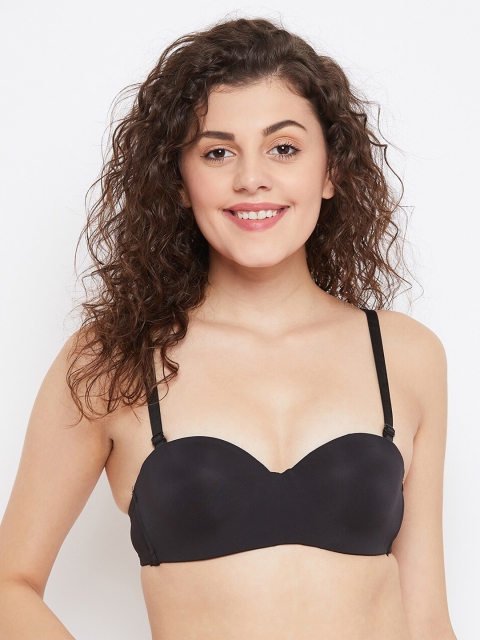 

SECRETS BY ZEROKAATA Black Solid Underwired Lightly Padded Everyday Bra