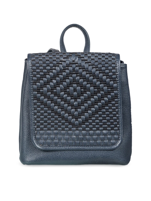 

THE GUSTO Women Blue Woven Design Backpack