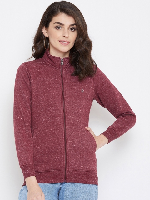 

NEVA Women Maroon Solid Sweatshirt
