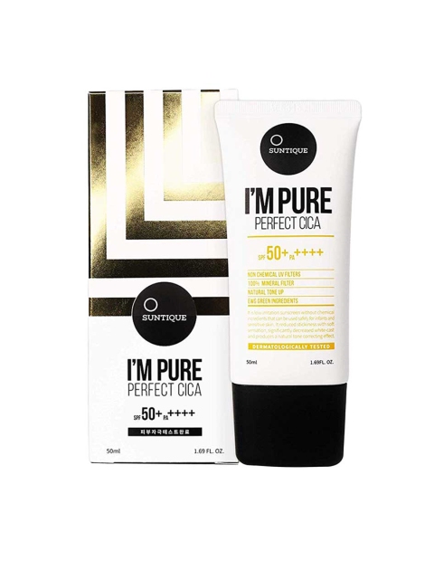 

SUNTIQUE Unisex I'm Pure Perfect Cica SPF 50+ Sunscreen 50 ml, Black