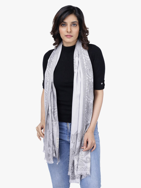 

Scarves & Glitters Women Grey Woven Design Stole