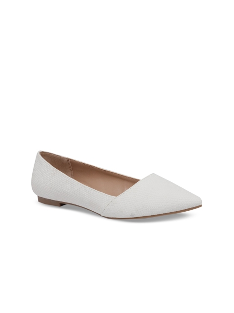 

Call It Spring Women White Solid Ballerinas
