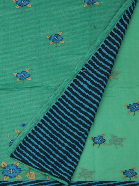 

Pothys Green Printed Supernet Saree