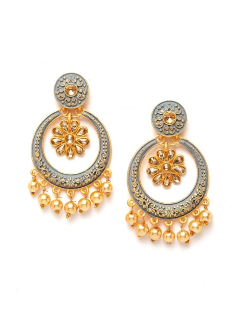 

Ibtida Grey Gold-Plated Handcrafted Circular Chandbalis
