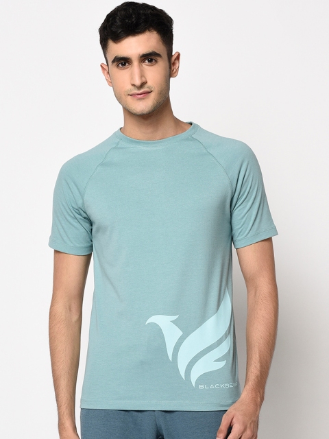

Blackberrys Men Green Solid Round Neck T-shirt
