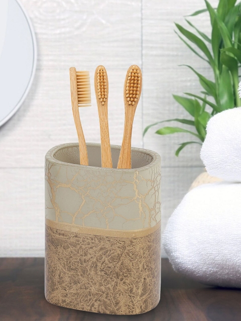 

OBSESSIONS Beige & Brown Colourblocked Polyresin Tumbler