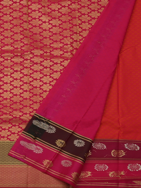 

Pothys Pink & Gold-Toned Art Silk Woven Design Saree